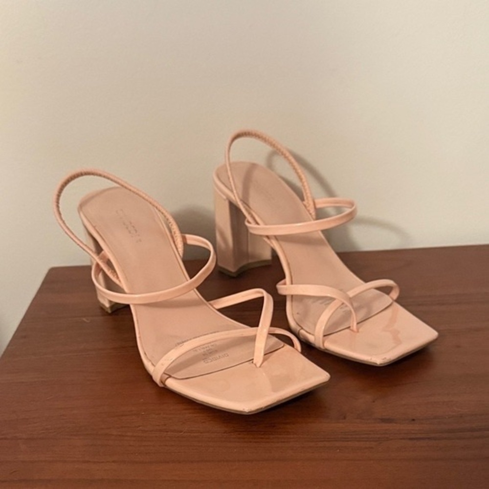 Divided Light Pink Strappy Heels